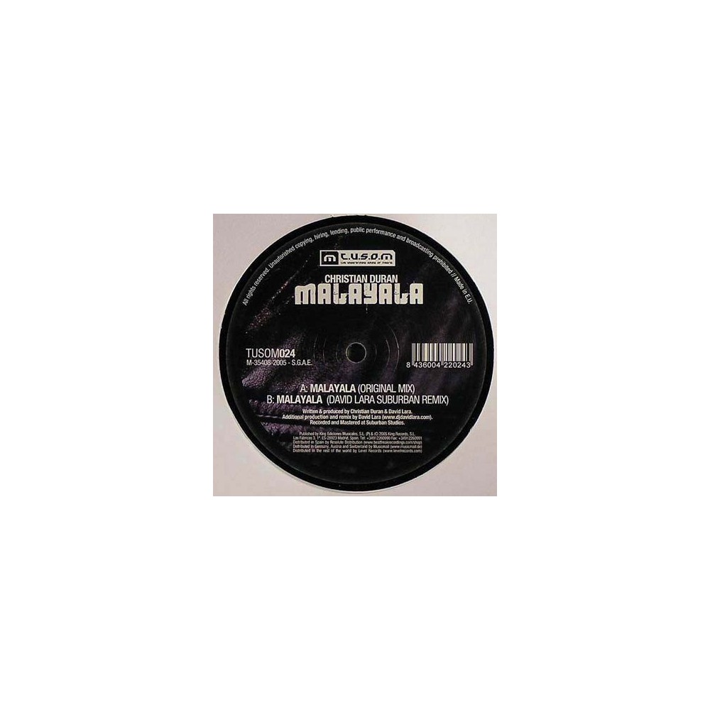 Christian Duran ‎– Malayala 