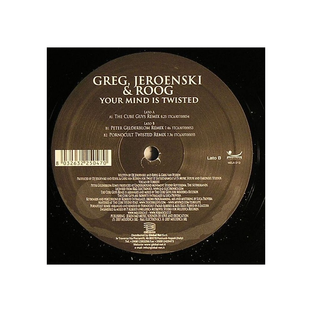 Greg, Jeroenski & Roog ‎– Your Mind Is Twisted