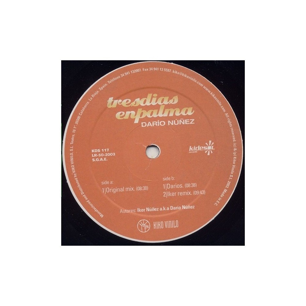 Dario Núñez ‎– Tresdias En Palma