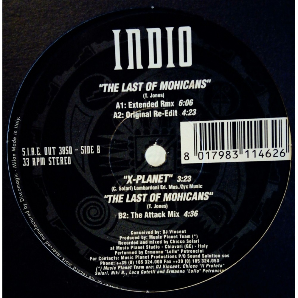 Indio ‎– The Last Of Mohicans 