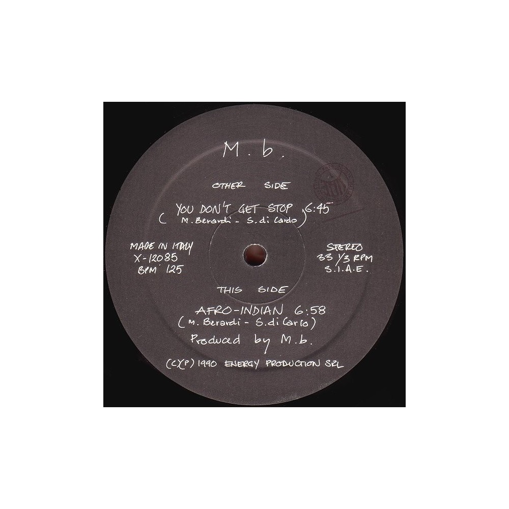 MB – You Don't Get Stop (TECHNO SELLO BOY RECORDS.AÑO 91¡)