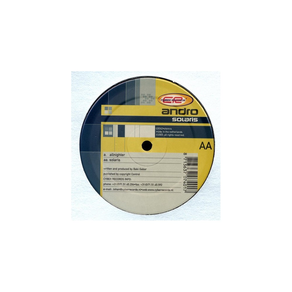 Andro ‎– Allnighter / Solaris 