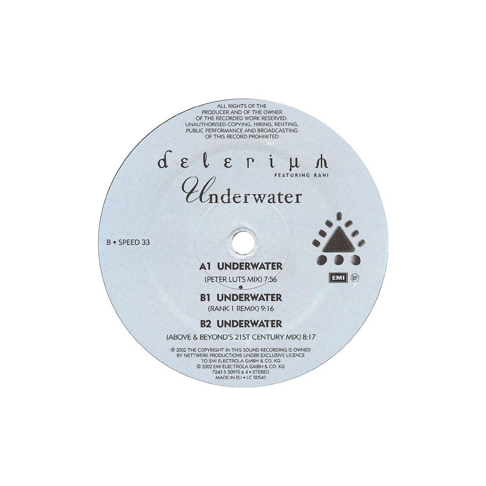 Delerium Featuring Rani ‎– Underwater (BEAM TRAXX)