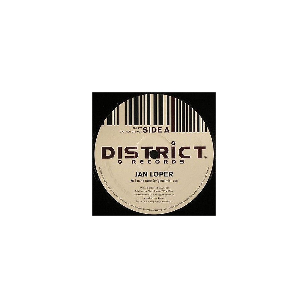 Jan Loper ‎– I Can't Stop