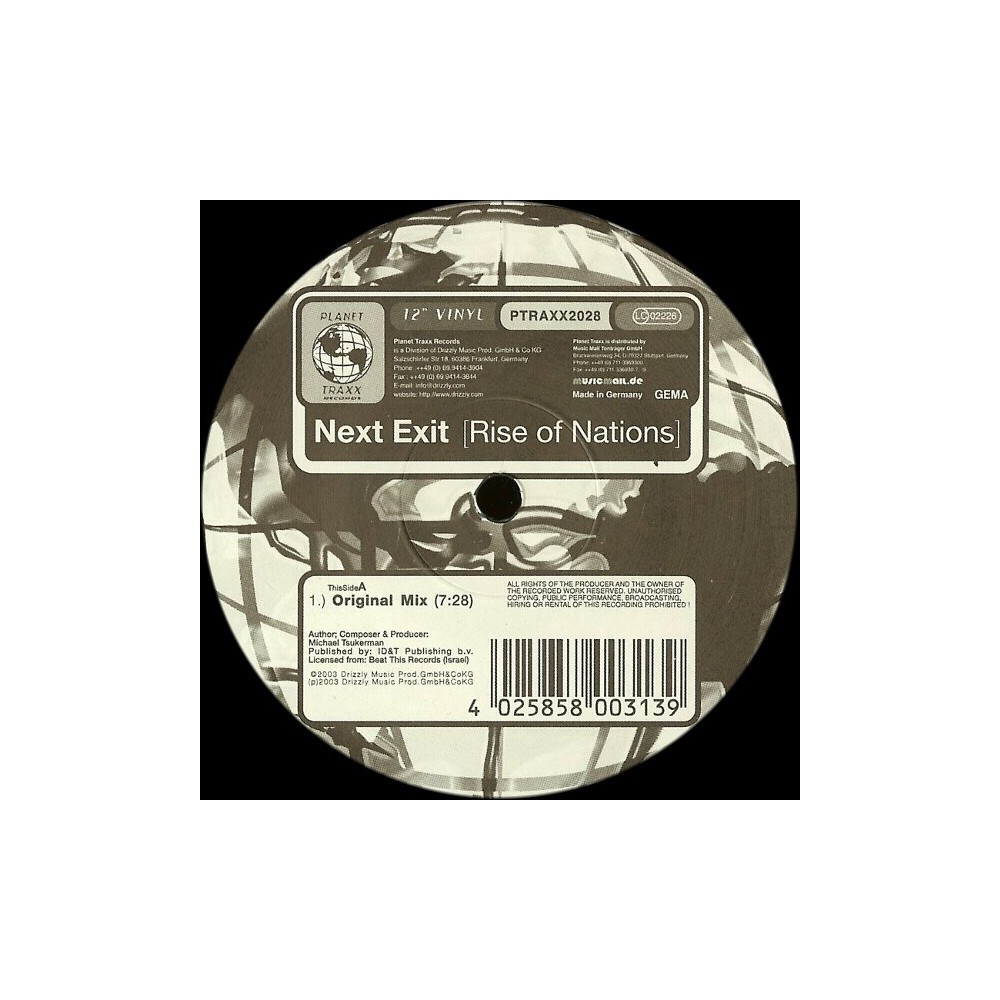 Next Exit ‎– Rise Of Nations (MELODIÓN¡ RECOMENDADO DJ PATRY)