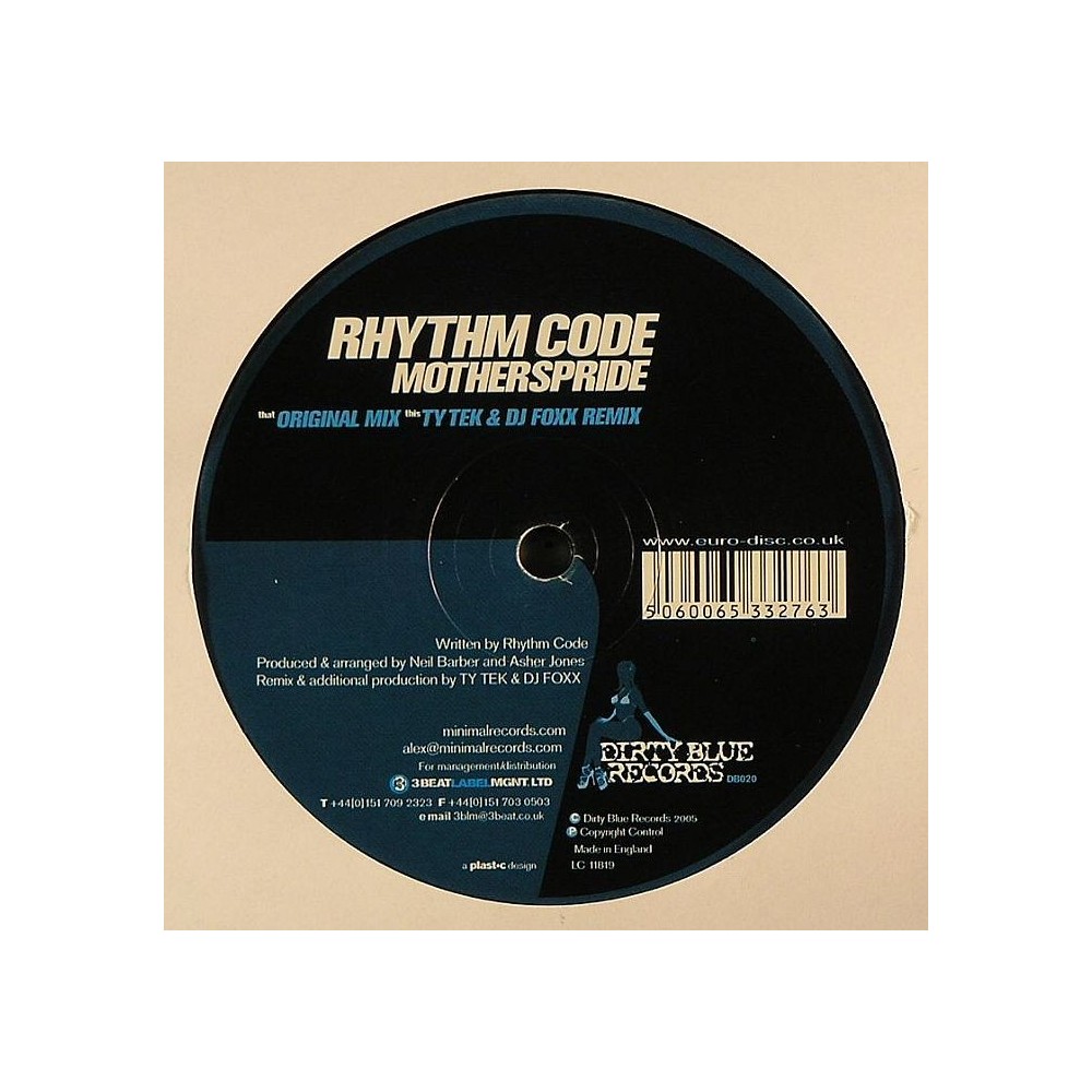 Rhythm Code ‎– Mothers Pride 