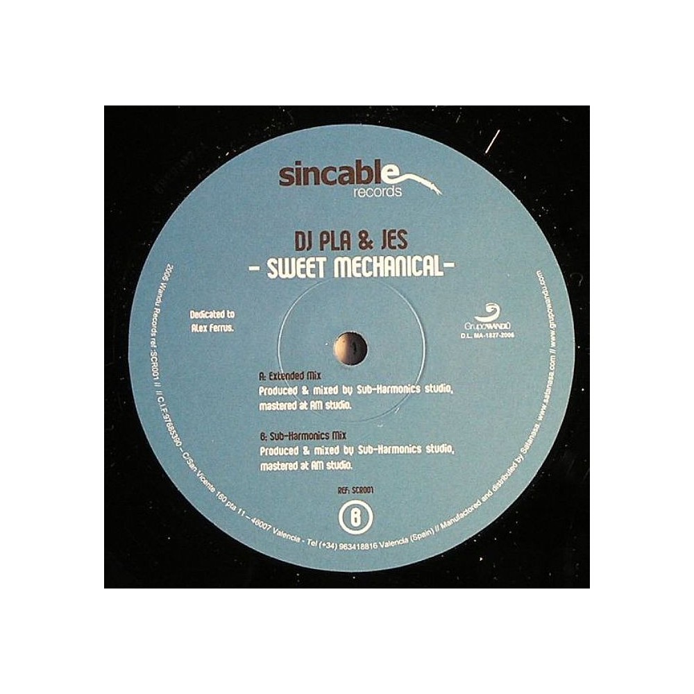 Dj Pla & Jes ‎– Sweet Mechanical
