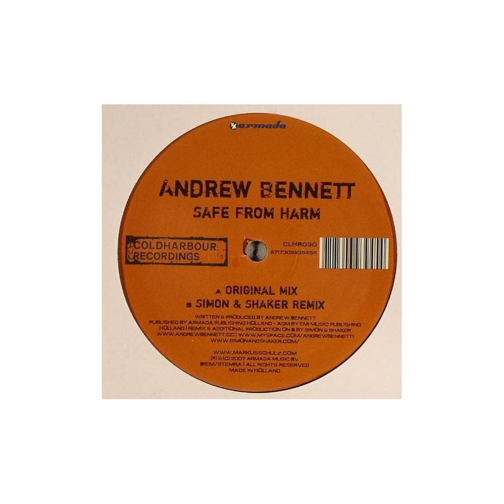 Andrew Bennett ‎– Safe From Harm 