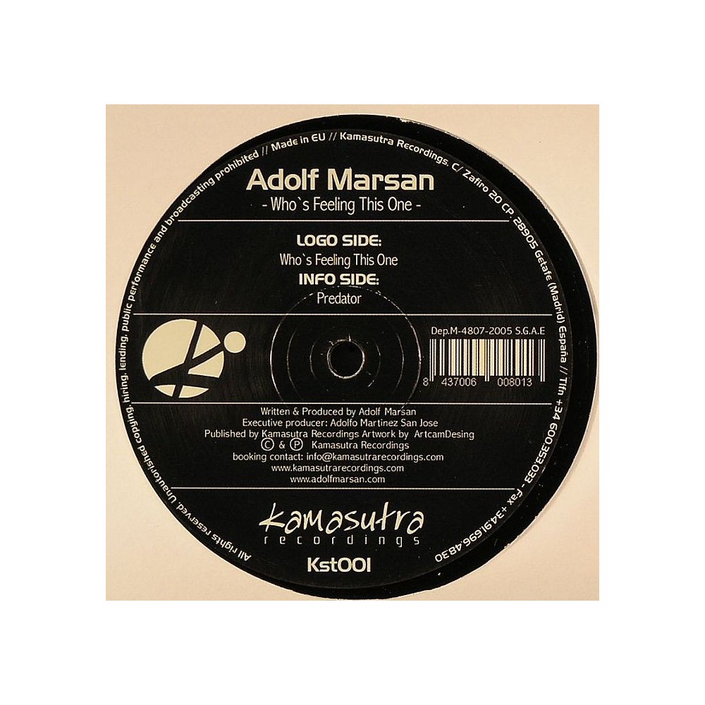 Adolf Marsan ‎– Who's Feeling This One 