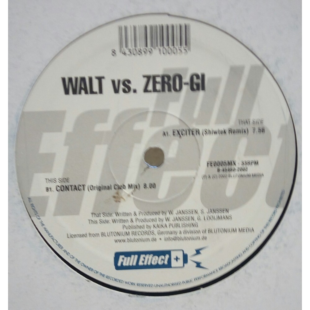 Walt vs. Zero-Gi ‎– Exciter / Contact 