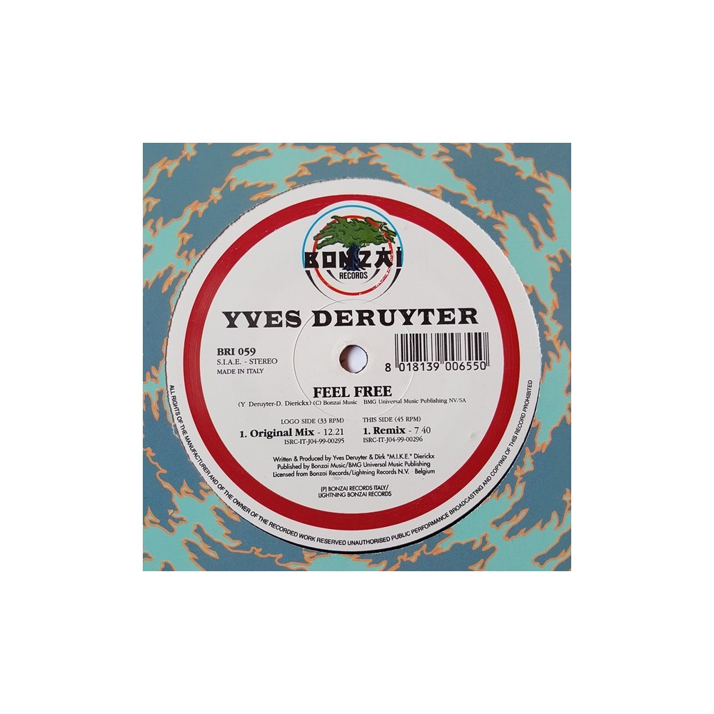 Yves Deruyter ‎– Feel Free (TEST PRESSING ORIGINAL)