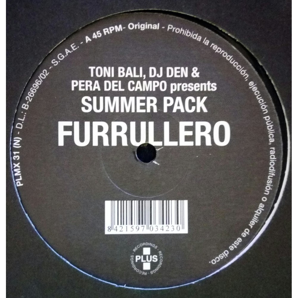 Toni Bali, DJ Den & Pera Del Campo Presents Summer Pack ‎– Furrullero 