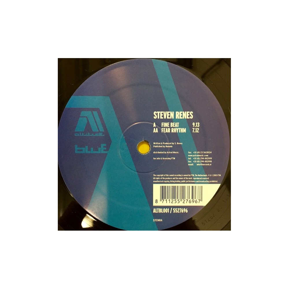 Steven Renes ‎– Fine Beat / Fear Rhythm