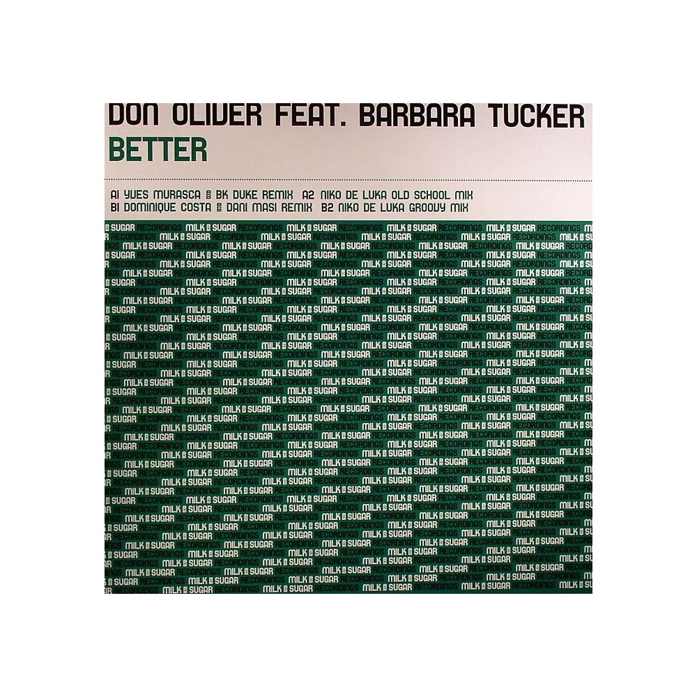 Don Oliver Feat. Barbara Tucker ‎– Better 