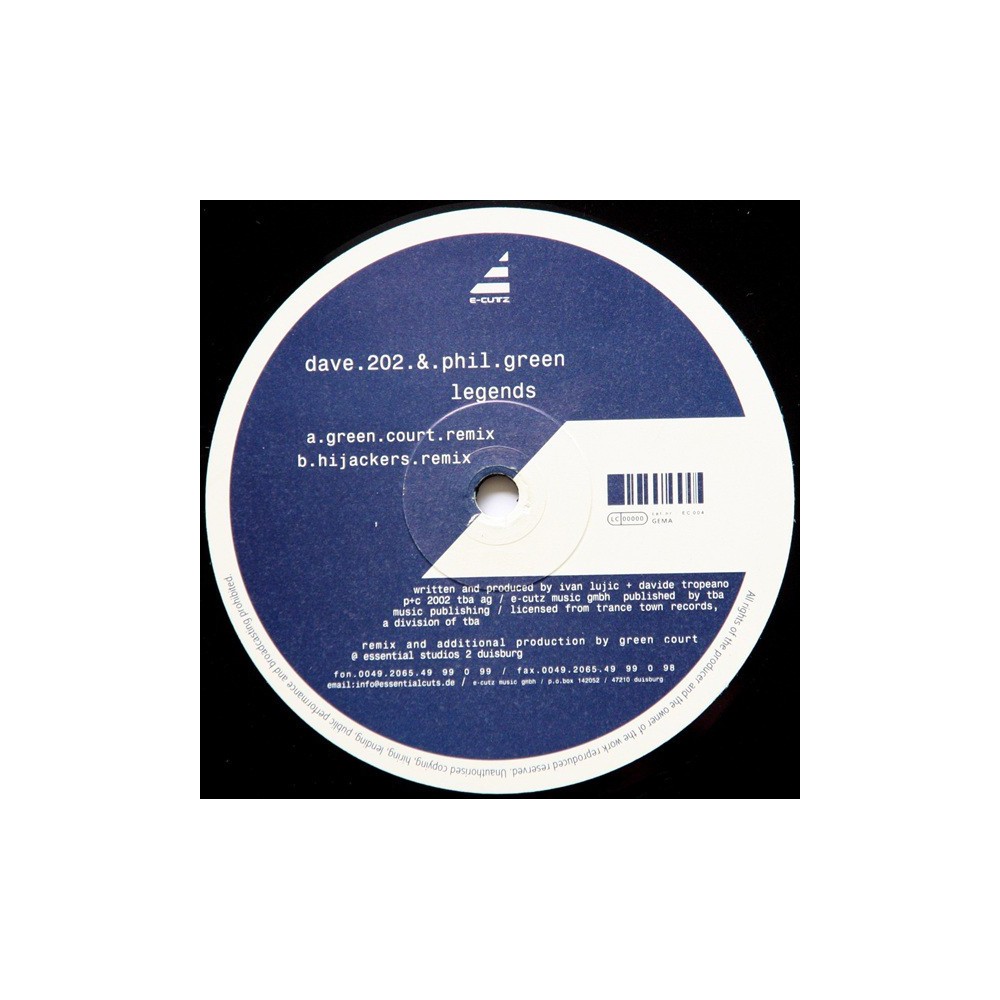 Dave 202 & Phil Green ‎– Legends 