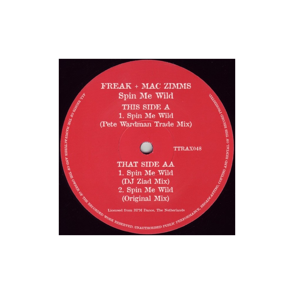 The Freak & Mac Zimms ‎– Spin Me Wild (TRIPOLI TRAX)