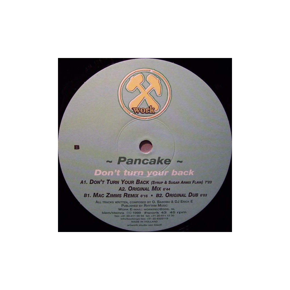 Pancake ‎– Don't Turn Your Back (Remixes) 