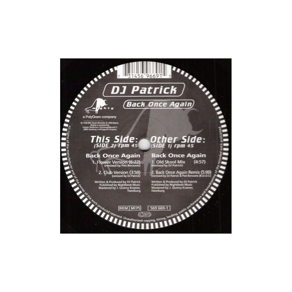 DJ Patrick ‎– Back Once Again 