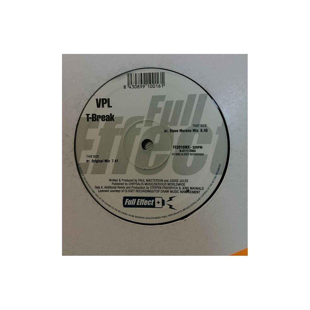  VPL ‎– T-Break