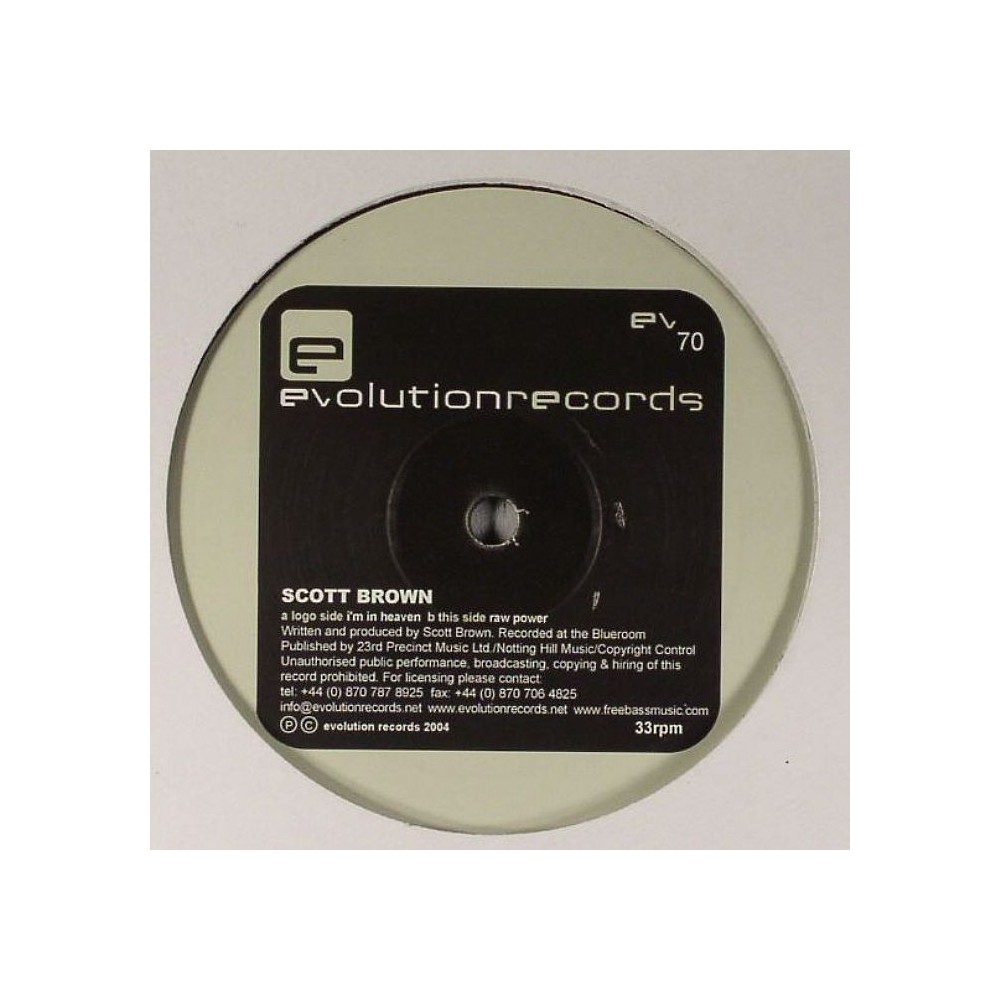Scott Brown ‎– I'm In Heaven / Raw Power