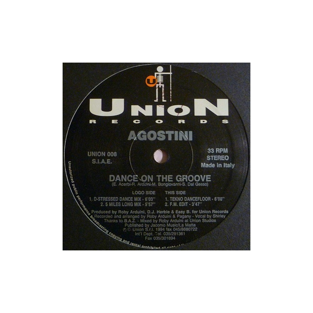 Agostini ‎– Dance On The Groove (BOMBAZO¡¡)