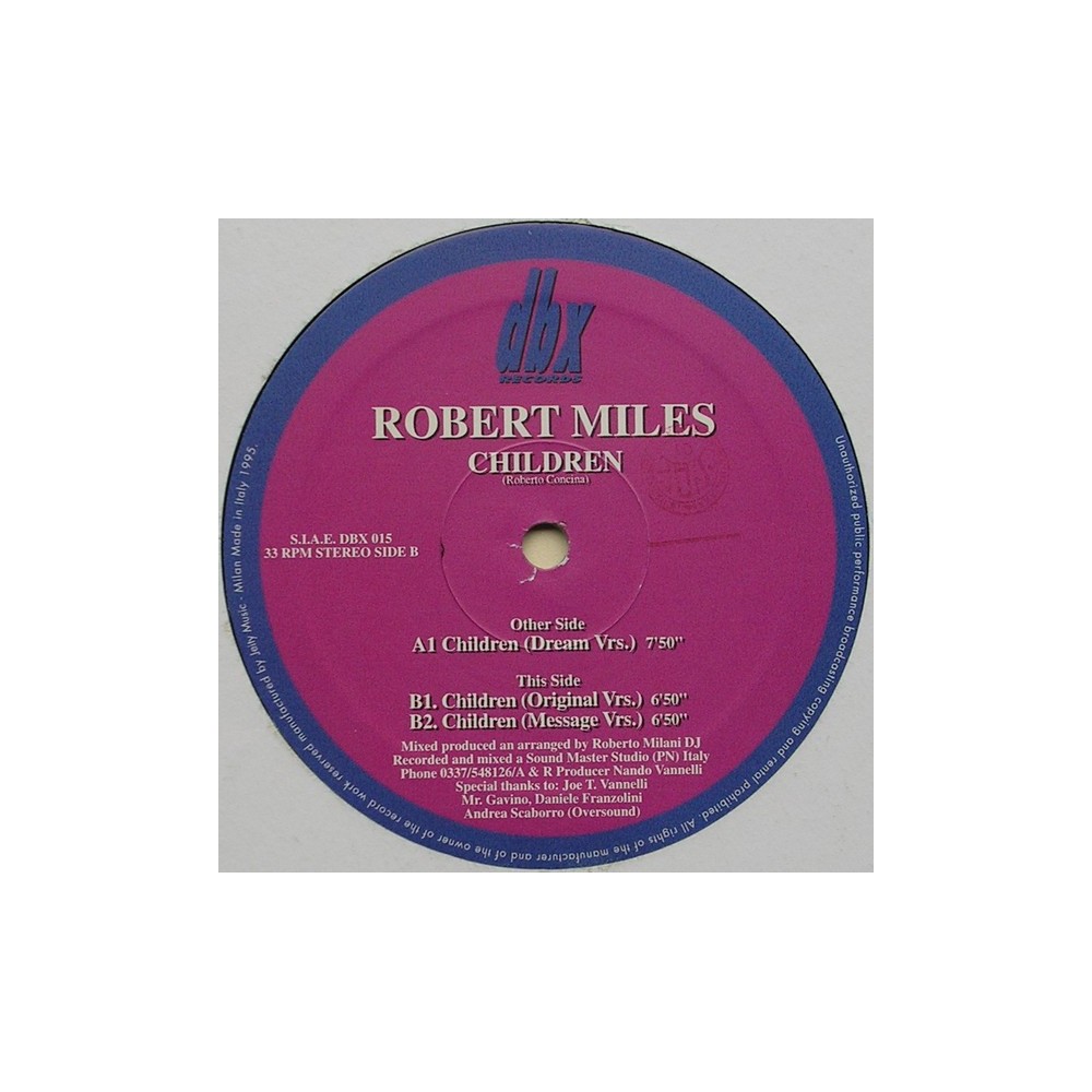 Robert Miles ‎– Children (IMPORT ITALIANO)