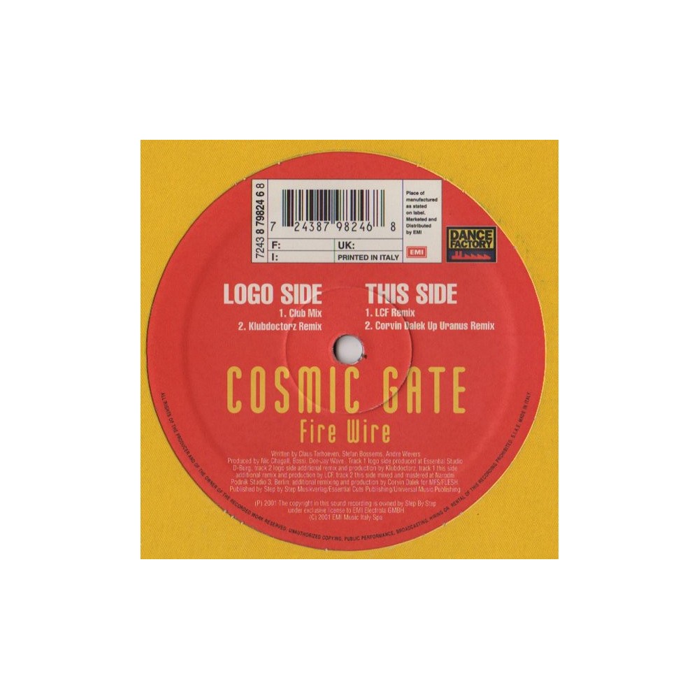 Cosmic Gate ‎– Fire Wire (DANCE FACTORY)