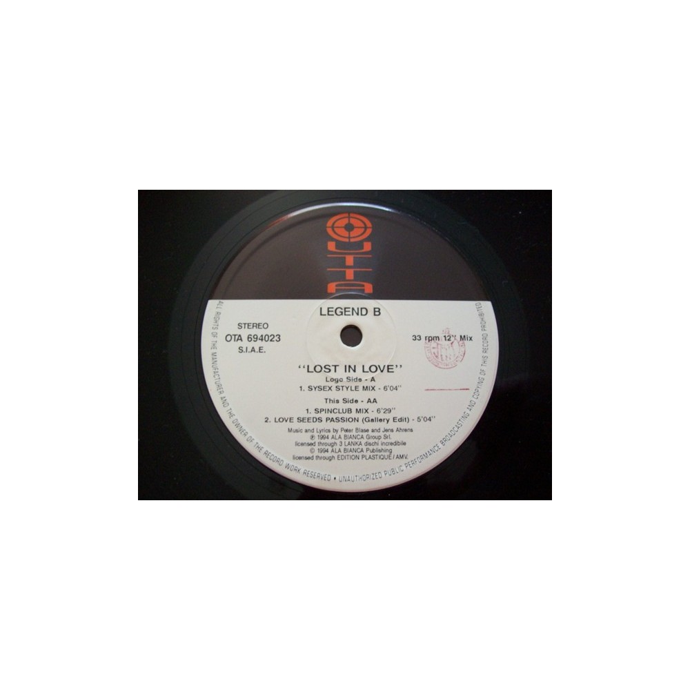 Legend B ‎– Lost In Love (OUTTA RECORDS)