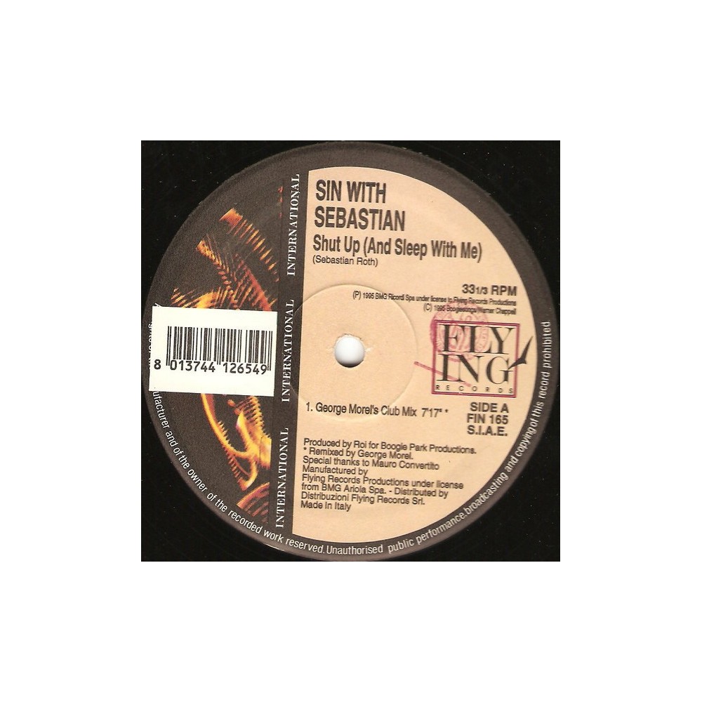 Sin With Sebastian ‎– Shut Up (And Sleep With Me) 