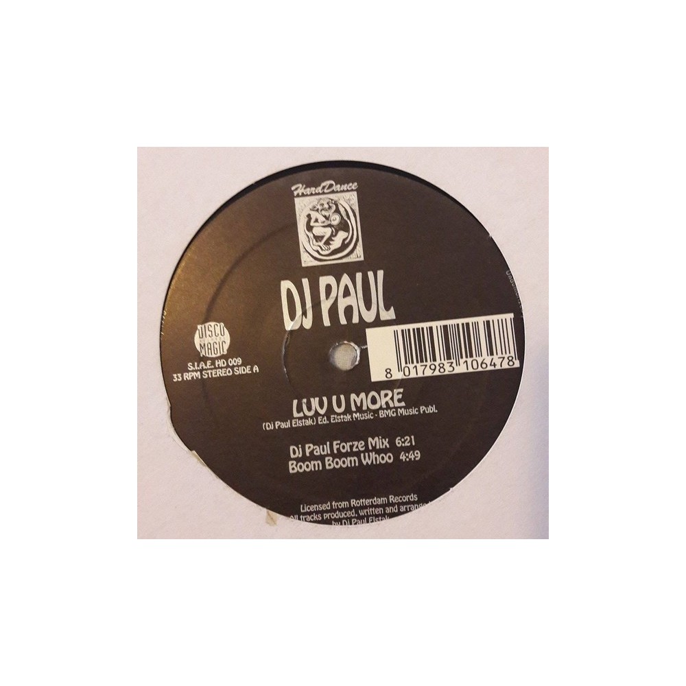 DJ Paul Elstak ‎– Luv U More (ROTTERDAM RECORDS)
