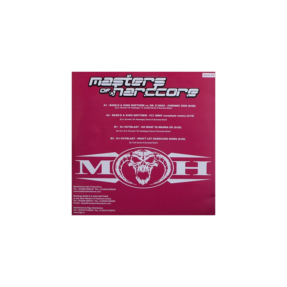  Bass-D & King Matthew vs. Dr. Z-Vago / DJ Outblast ‎– Masters Of Hardcore  (TEMAZO DEL 2000¡¡ MOH)