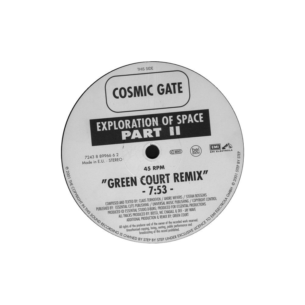 Cosmic Gate ‎– Exploration Of Space Part II / Melt To The Ocean Part II