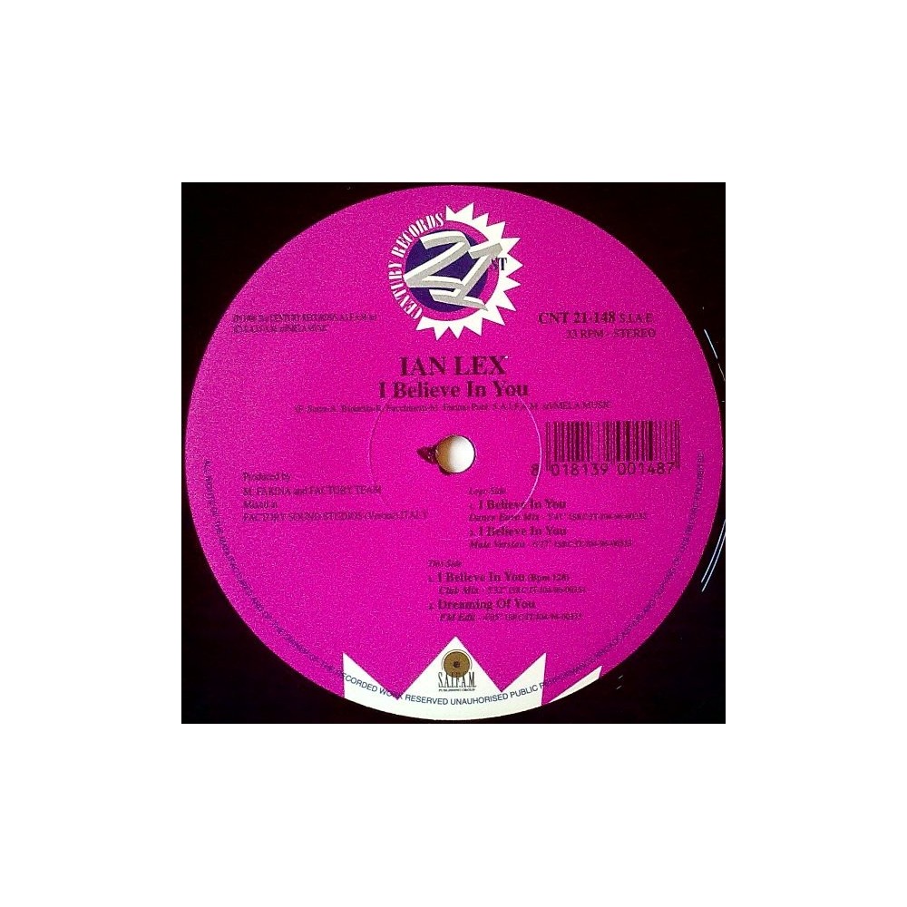 Ian Lex – I Believe In You (COPIA IMPORT ITALIANA¡)