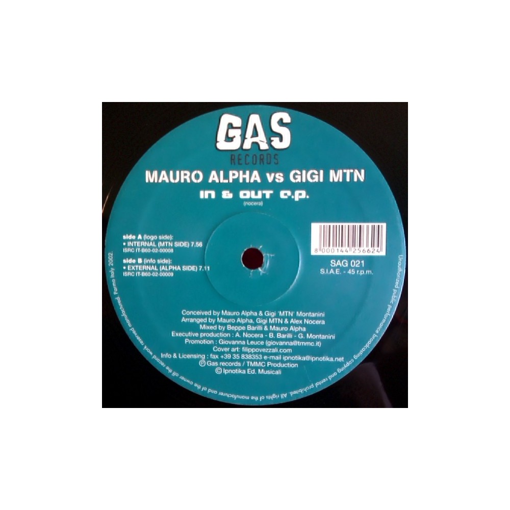 Mauro Alpha Vs Gigi MTN ‎– In & Out EP