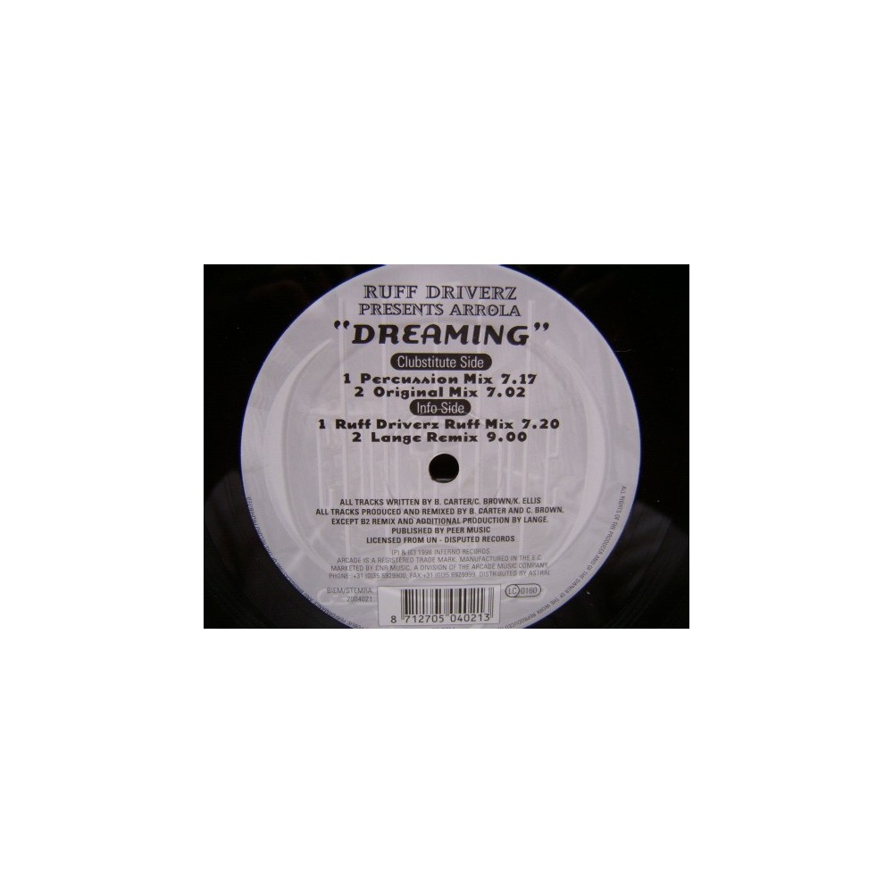 Ruff Driverz Presents Arrola – Dreaming (EDICIÓN FRANCESA)