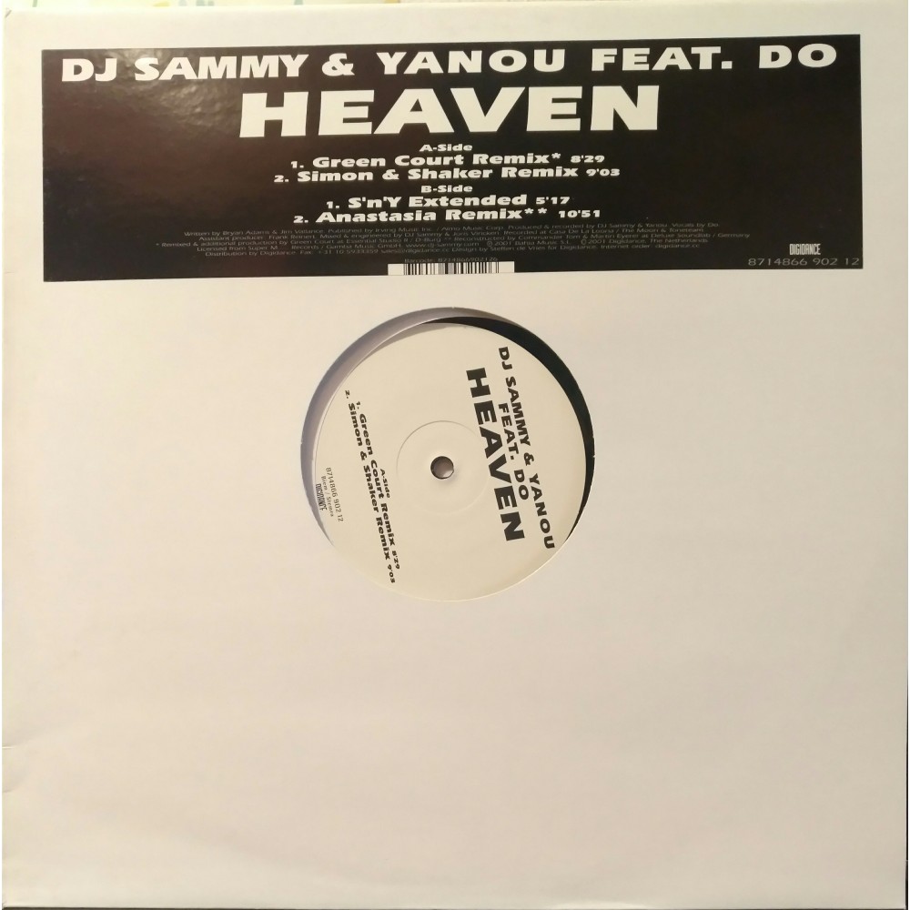 DJ Sammy & Yanou Feat. Do ‎– Heaven (DIGIDANCE)