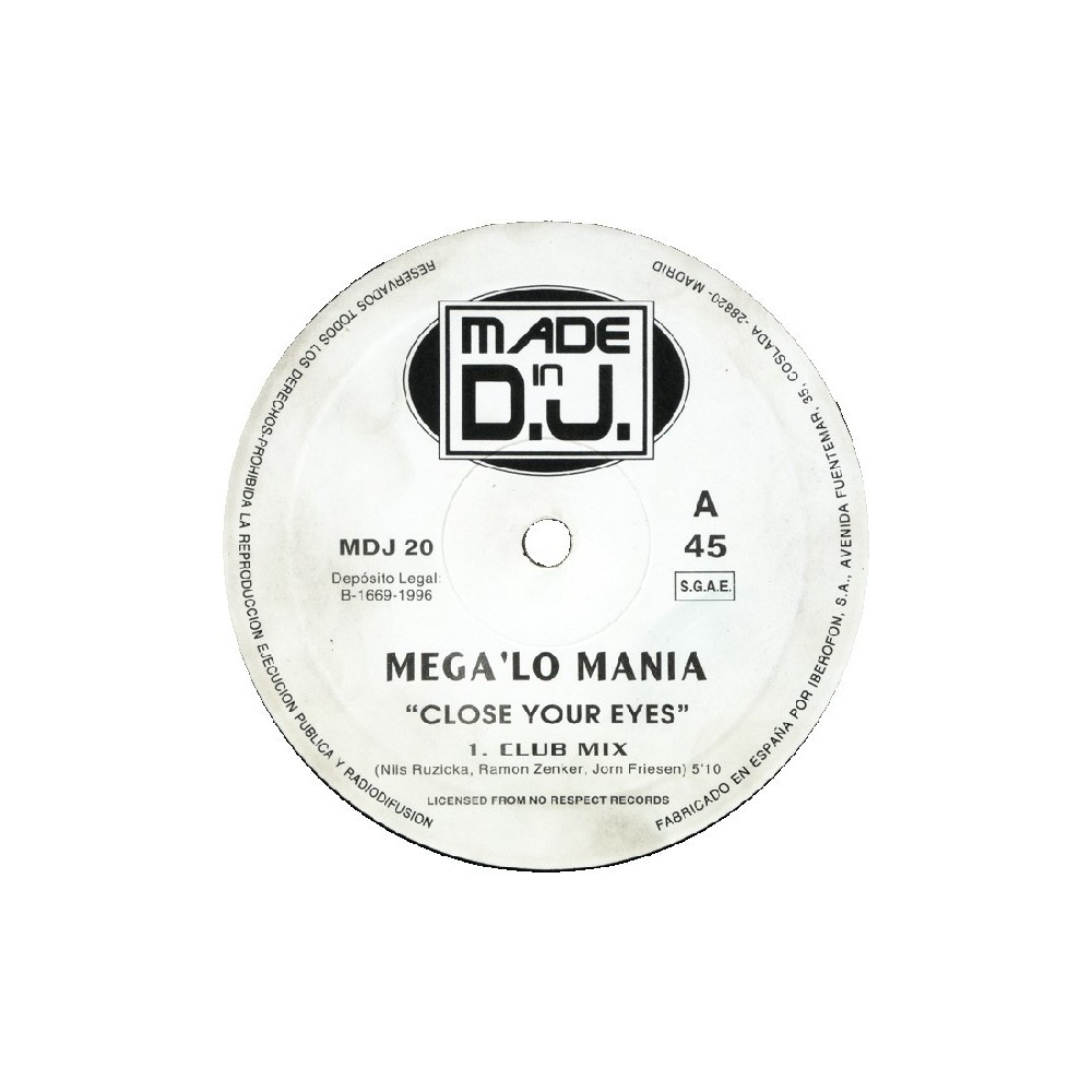 Mega Lo Mania – Close Your Eyes (PELOTAZO DEL 96¡¡)