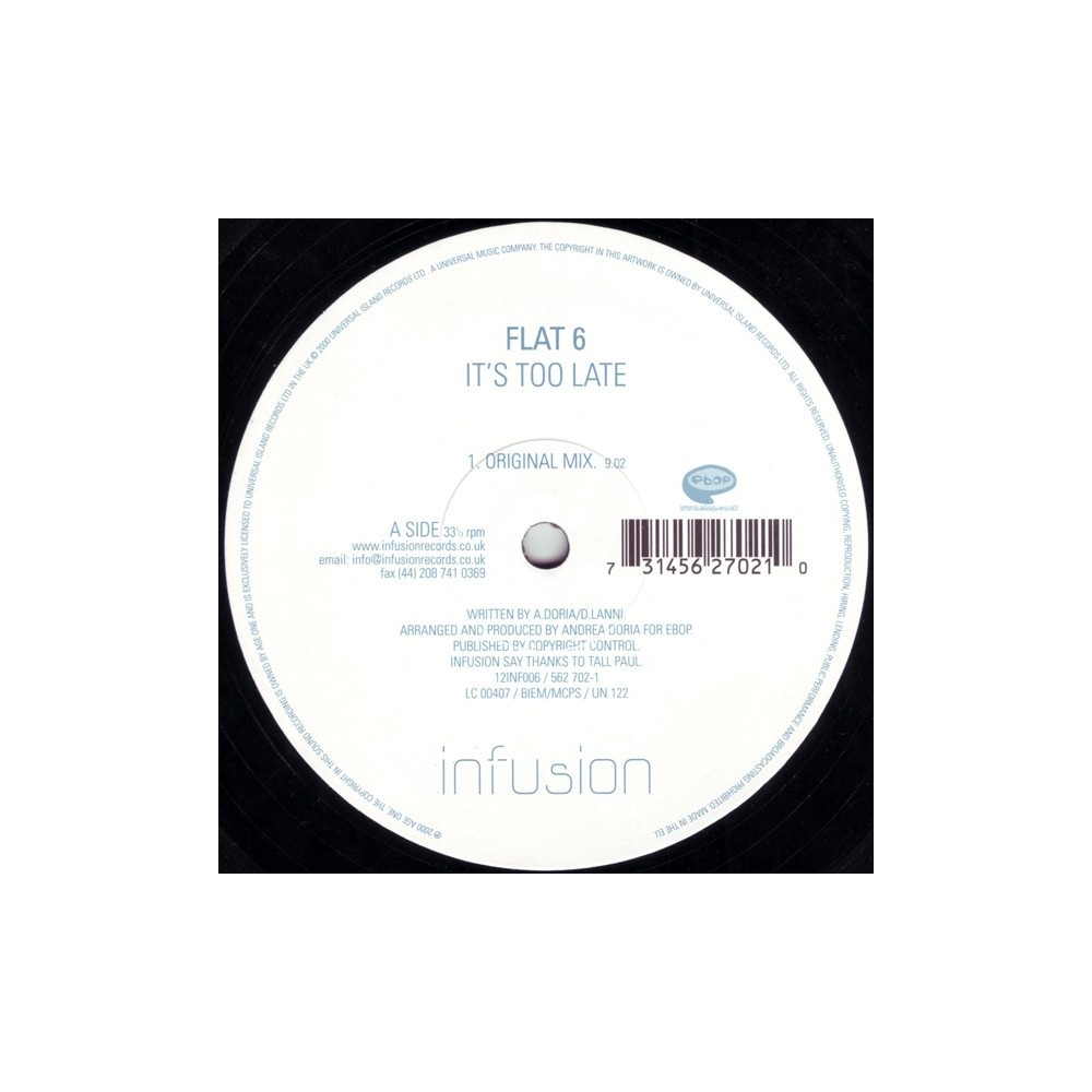 Flat 6 – It's Too Late (MELODIÓN¡¡)