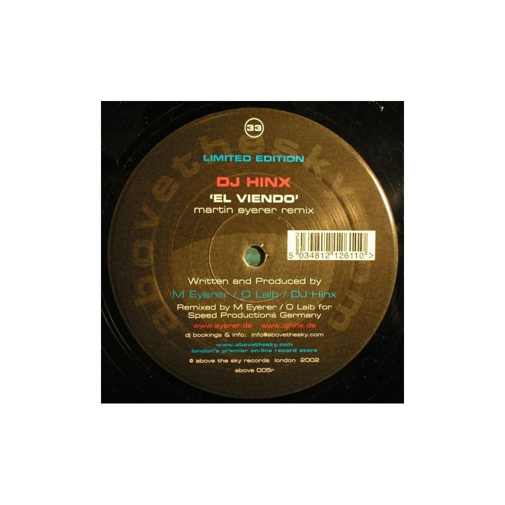 DJ Hinx - El Viento (TEST PRESSING)