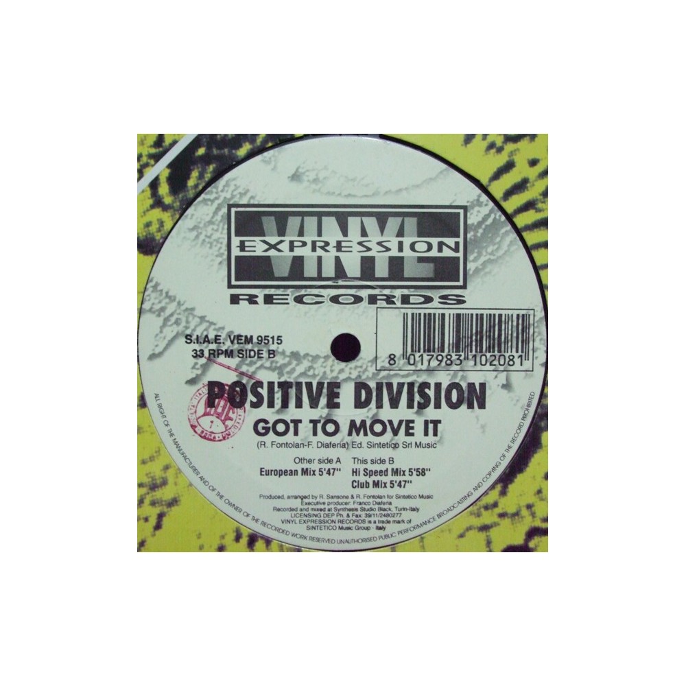 Positive Division ‎– Got To Move It  (JOYA¡)