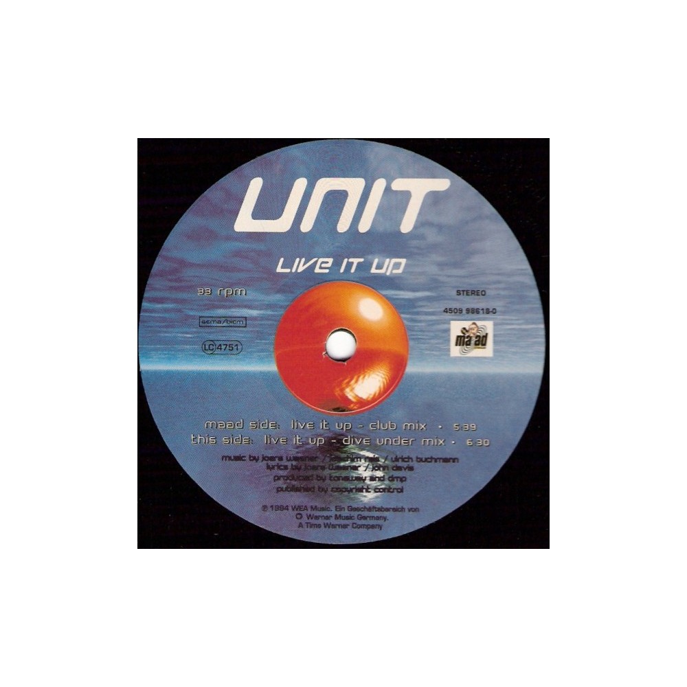 Unit ‎– Live It Up
