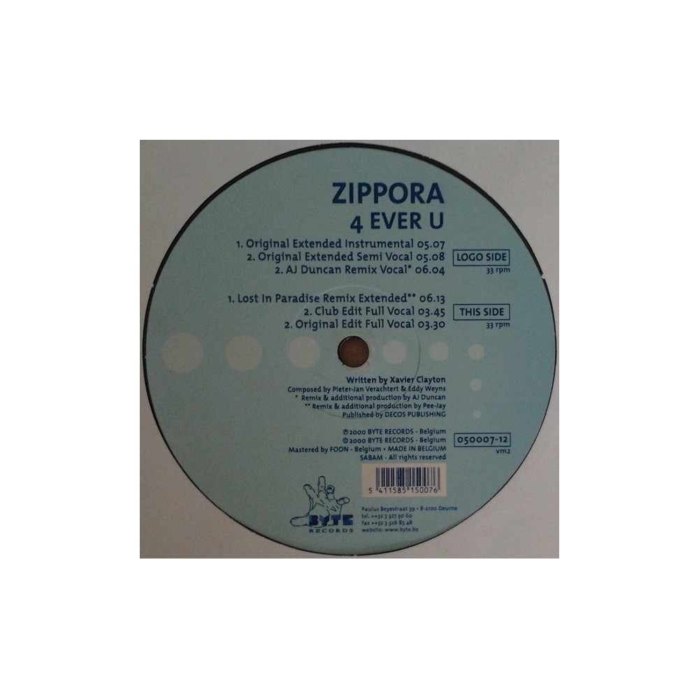 Zippora ‎– 4 Ever U 