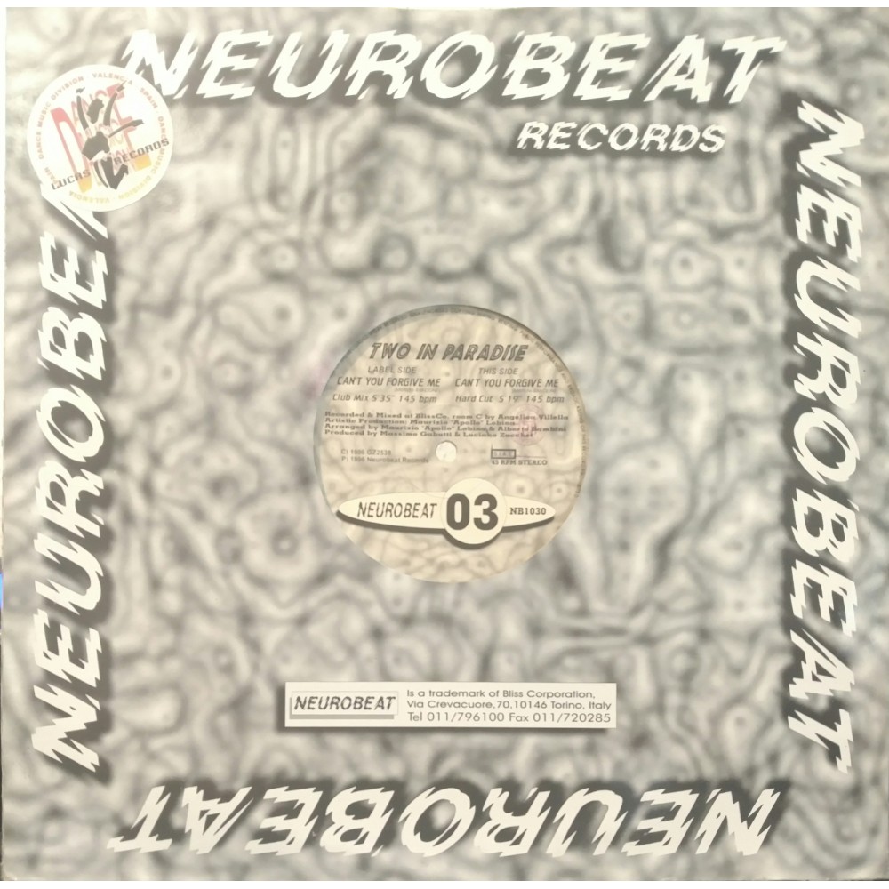 Two In Paradise ‎– Can't You Forgive Me 