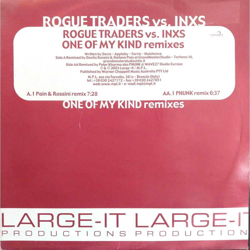 Rogue Traders vs. INXS ‎– One Of My Kind (Remixes) 