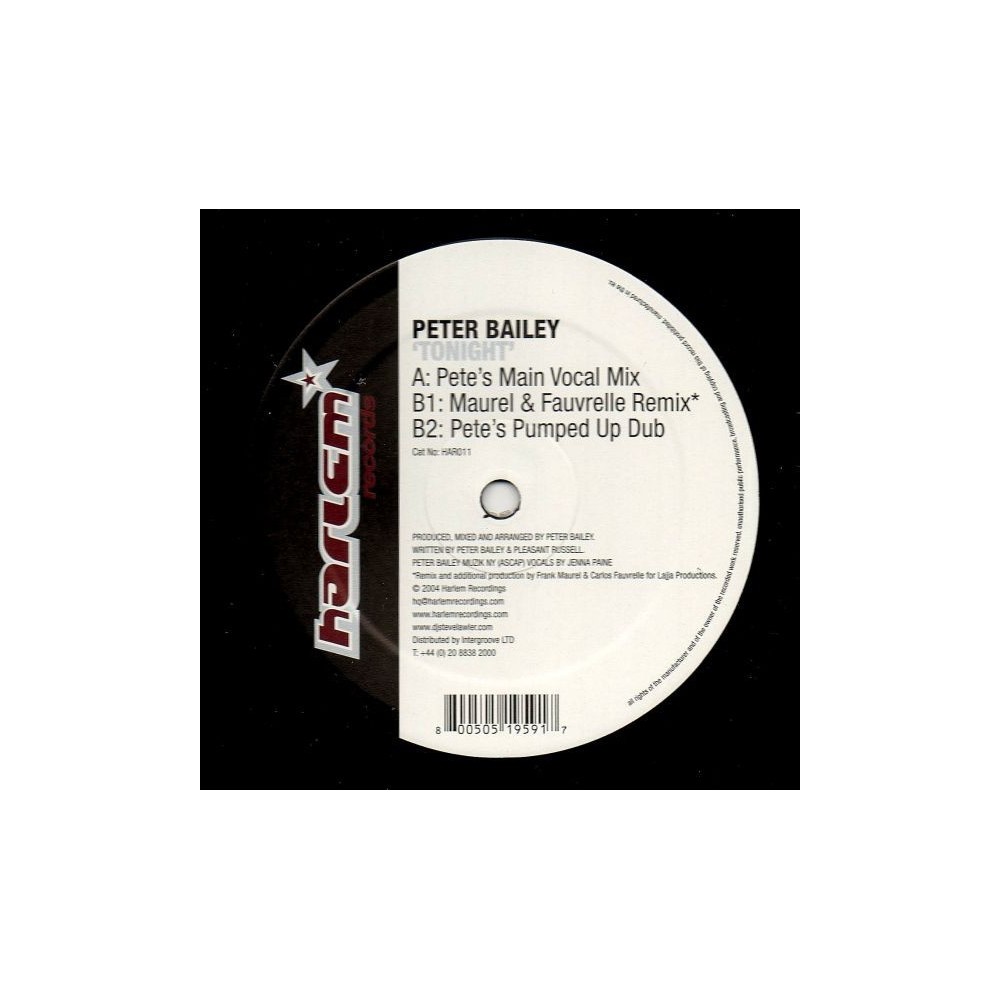 Peter Bailey ‎– Tonight 