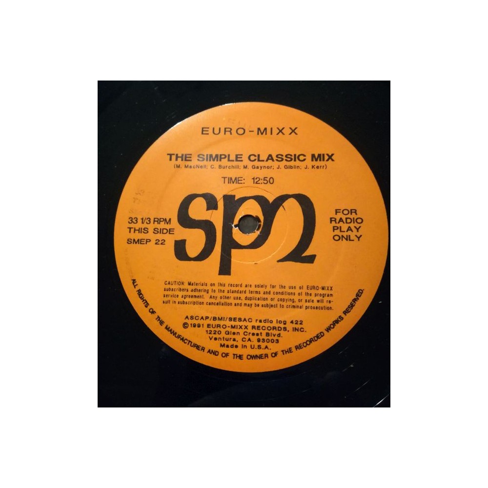 Simple Minds ‎– The SImple Classic Mix / Simply Magic Mix 