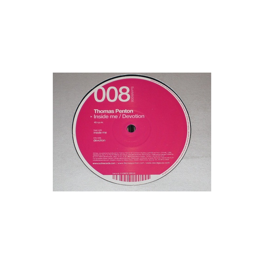 Thomas Penton ‎– Inside Me / Devotion 