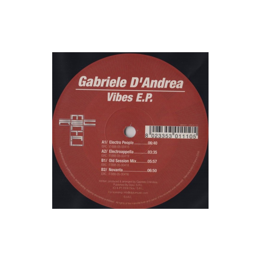 Gabriele D'Andrea ‎– Vibes EP