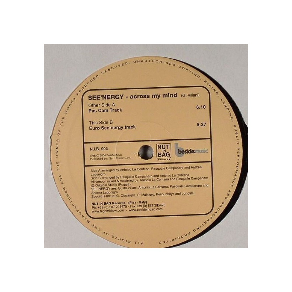 SeeNergy ‎– Across My Mind