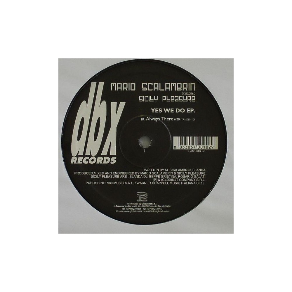 Mario Scalambrin Presents Sicily Pleasure ‎– Yes We Do EP
